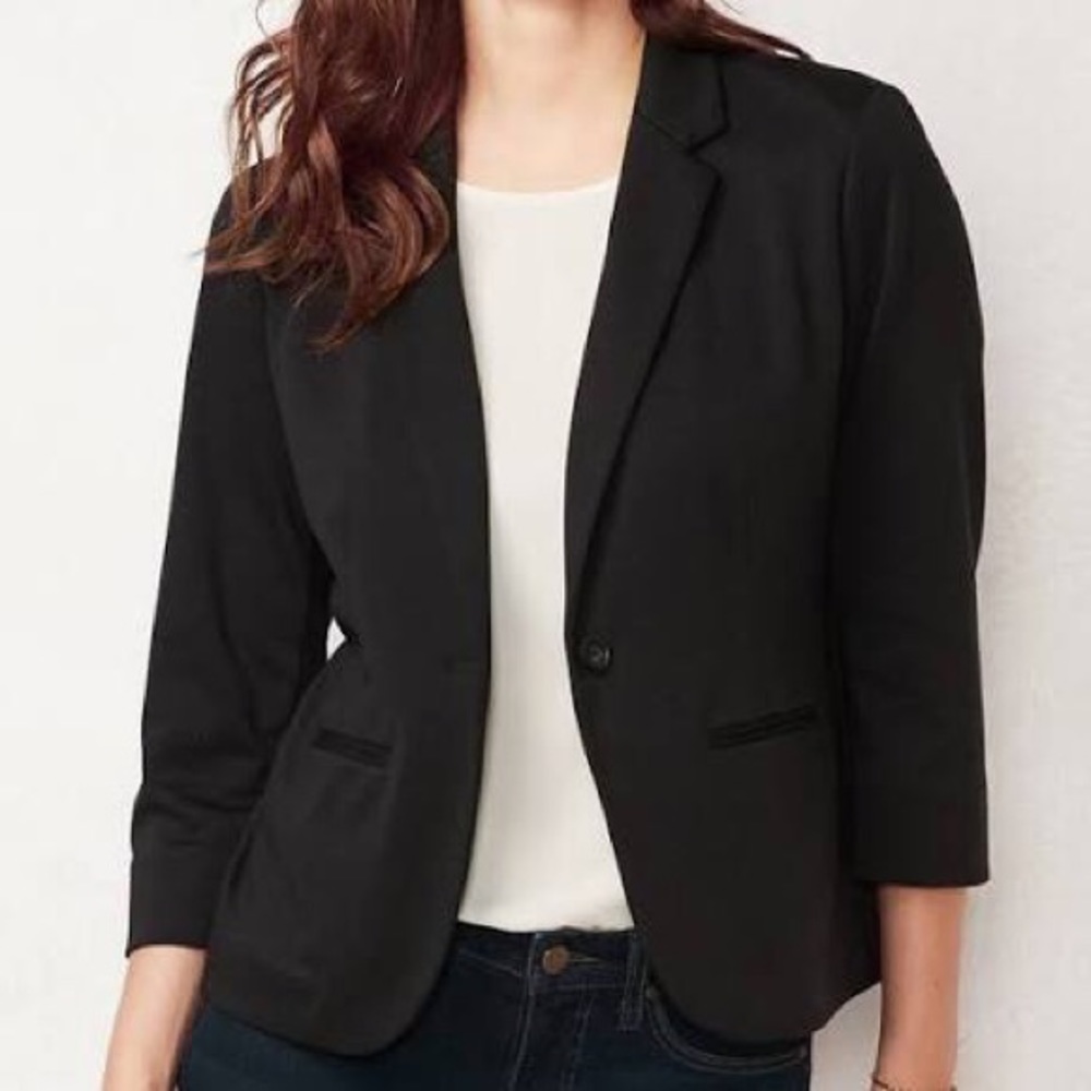 Lauren Conrad Women Black Blazer Size 10